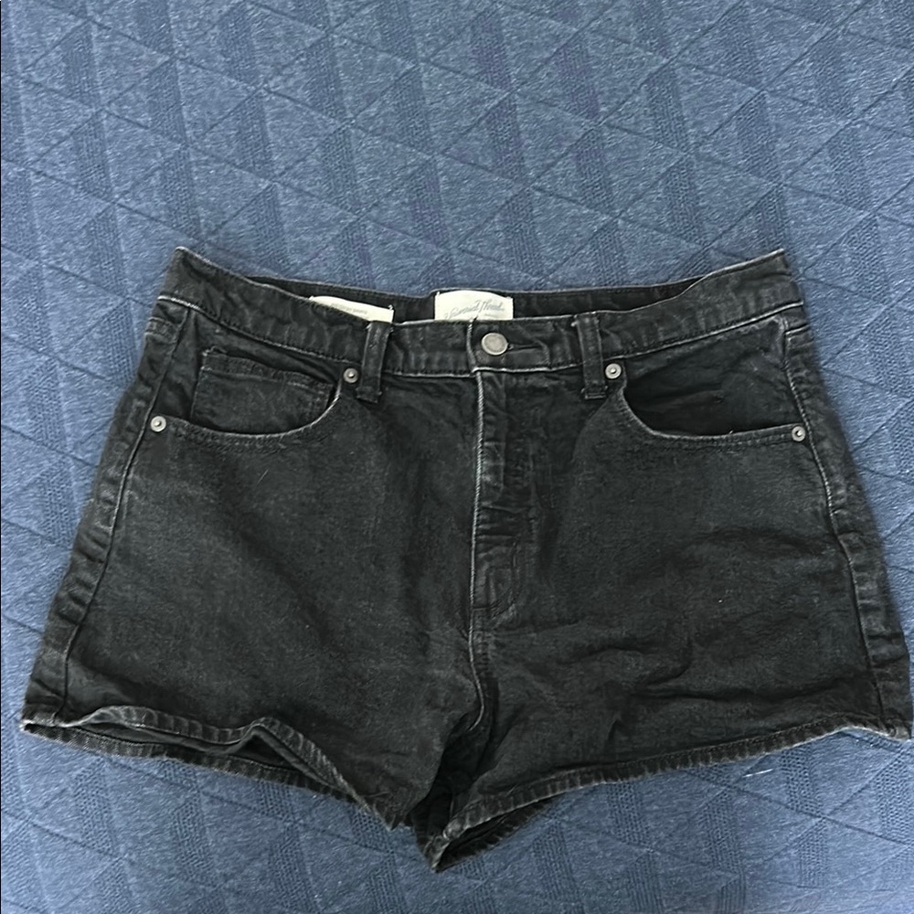 Classic Black Denim Women's Shorts